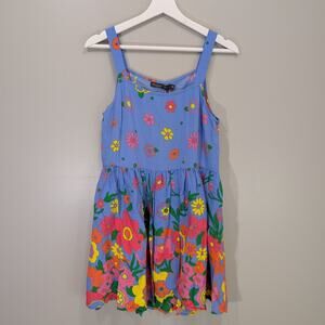 Mister Zimi Sophie Dress in Blue Meadow Pockets Sundress Coverup - Size 8